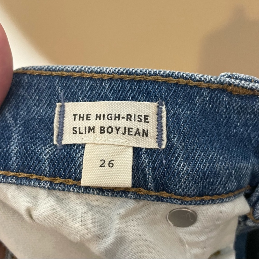 Madewell The High Rise Slim Boy Jean in Neal Wash Tencel Denim Edition - Picture 11 of 16